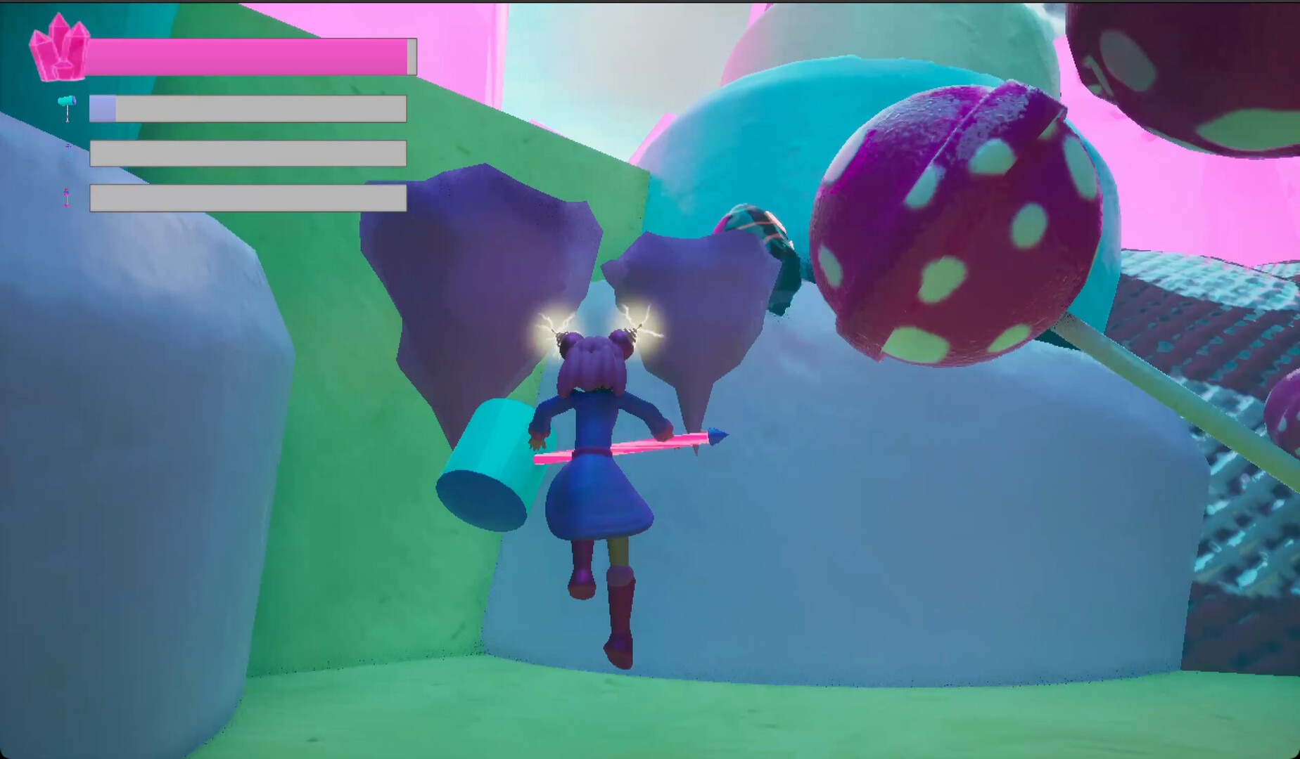 Amber gameplay screenshot showing the vibrant game world